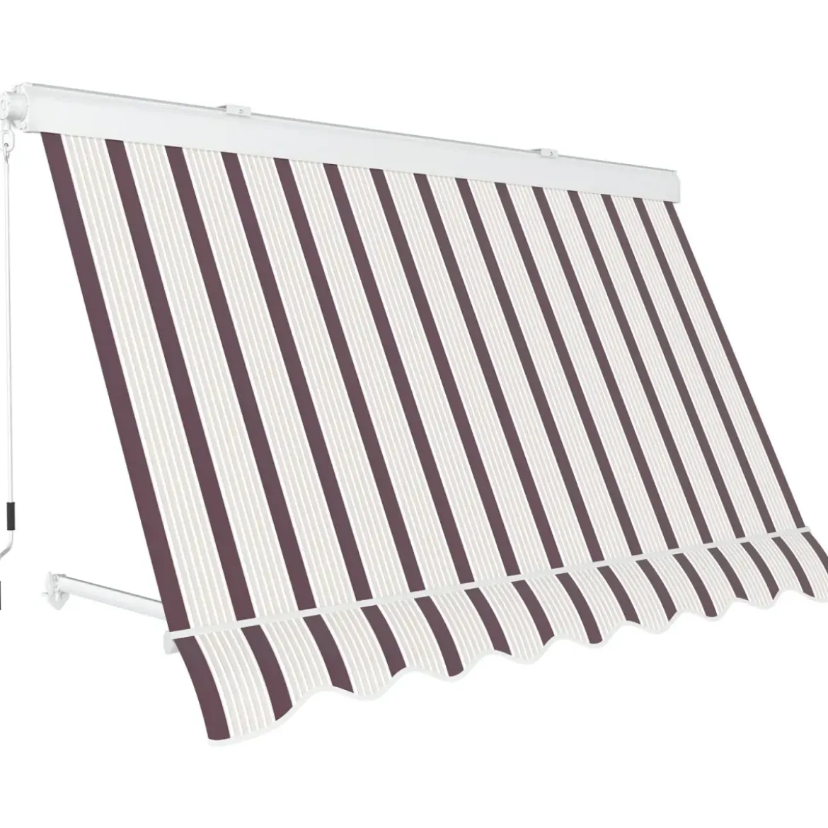 Tenda da Sole 250x250 Riga Rossa Cassonata a Caduta Bracci Balcone