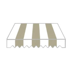 Tenda Parasole a Caduta 300x250 cm Beige con Bracci Balcone Esterno Rullo Sole