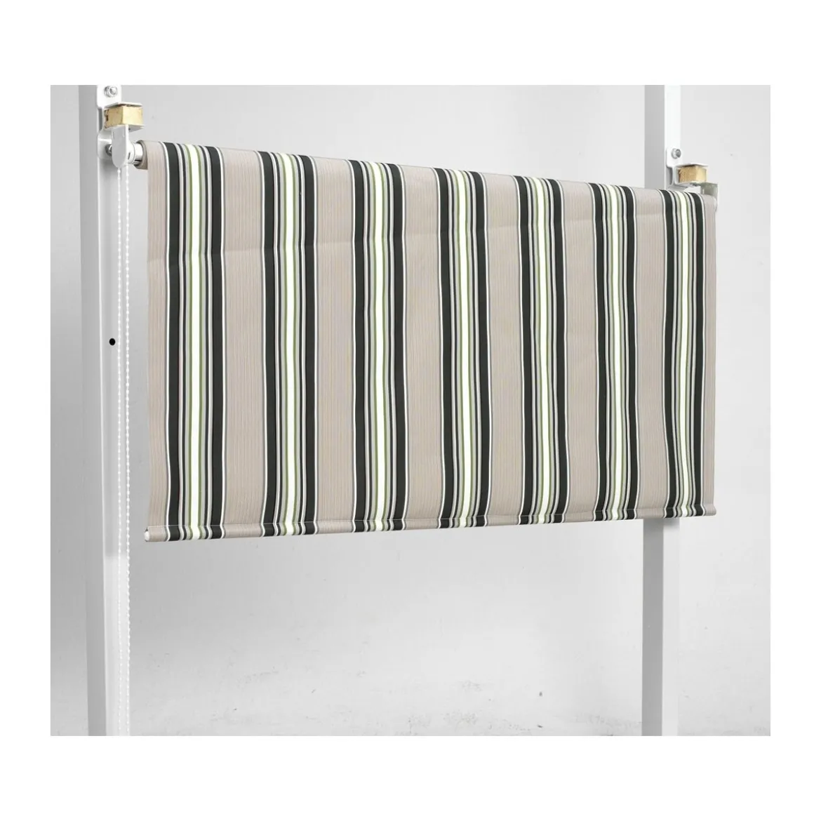 Tenda Sole Caduta 150x250 H Riga Verde Attacco Soffitto Terrazzo Rullo Alluminio