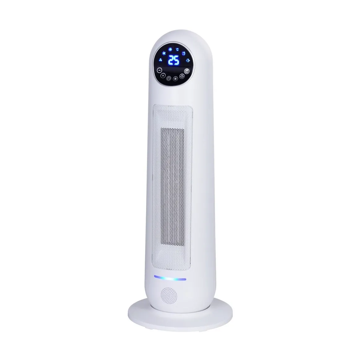 Termoventilatore Ceramico Oscillante Stufa Elettrica Timer Caldobagno Torre LED