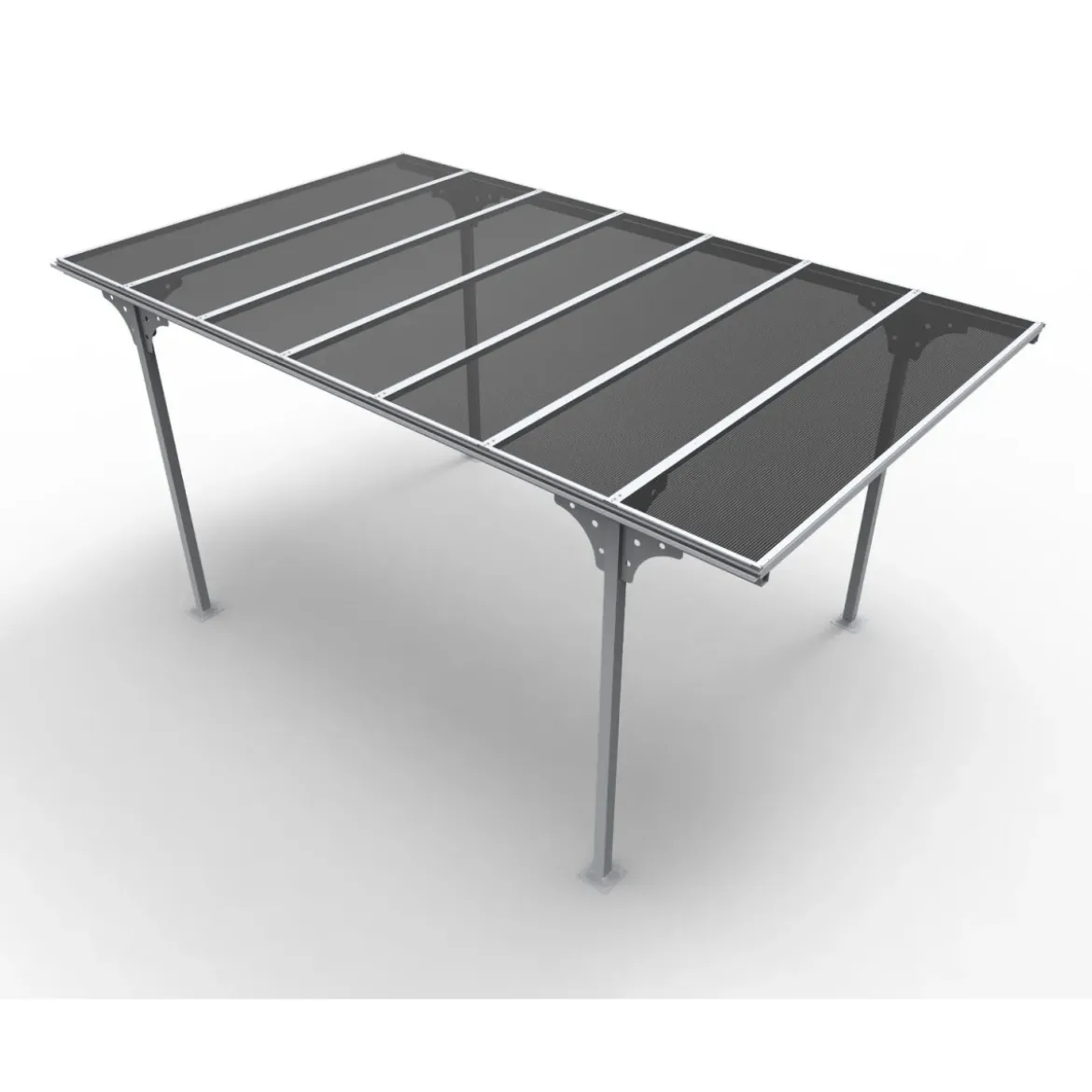Tettoia in Alluminio 3x5 metri Carport Policarbonato Gazebo Posto Auto