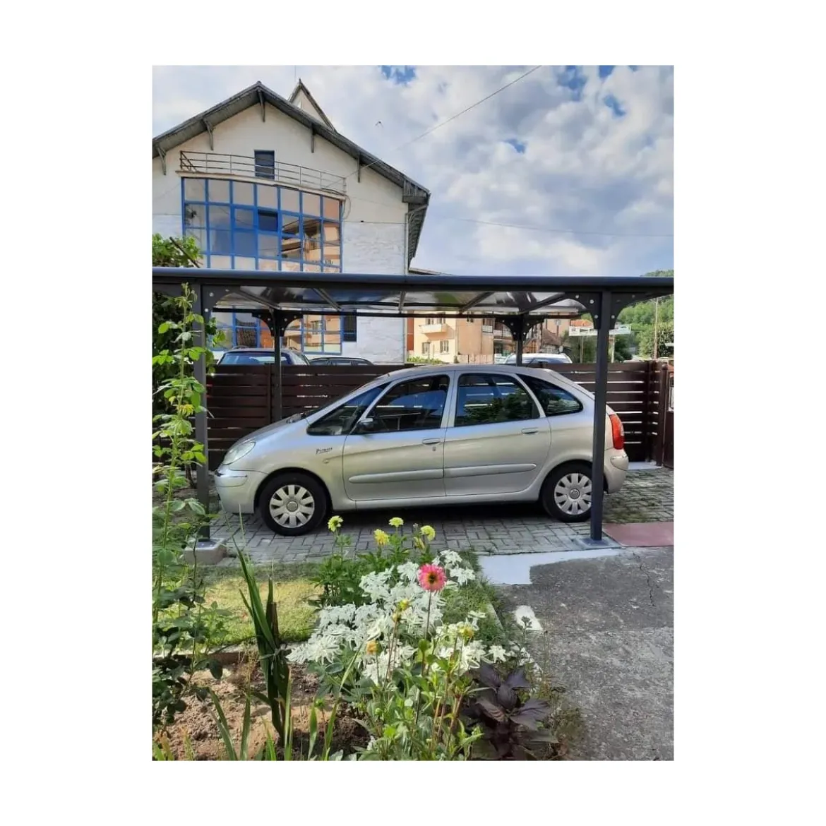 Tettoia in Alluminio 3x5 metri Carport Policarbonato Gazebo Posto Auto