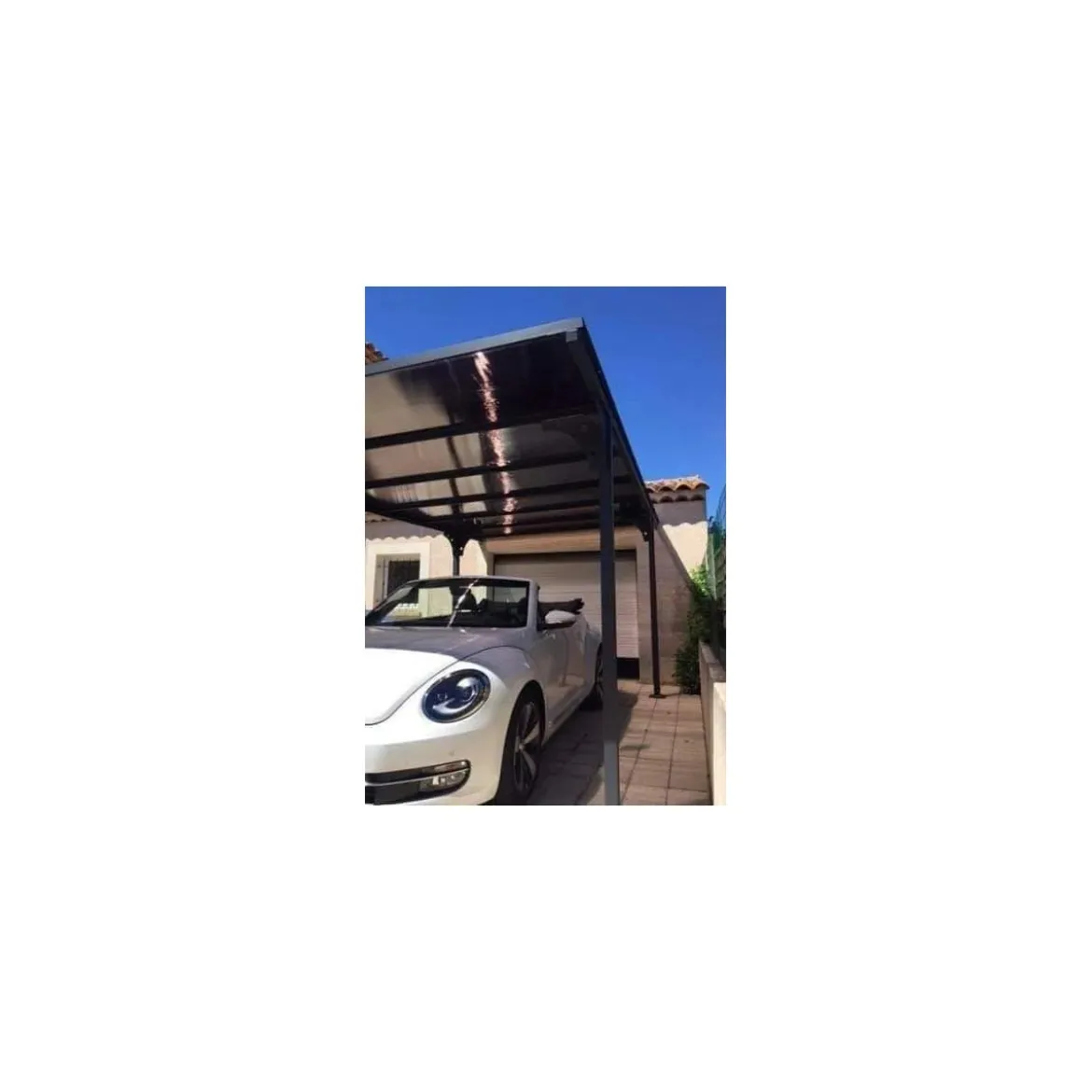 Tettoia in Alluminio 3x5 metri Carport Policarbonato Gazebo Posto Auto