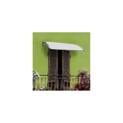 Tettoia Pensilina 140x90 Policarbonato Compatto Satinato Sgocciolatoio Modulare