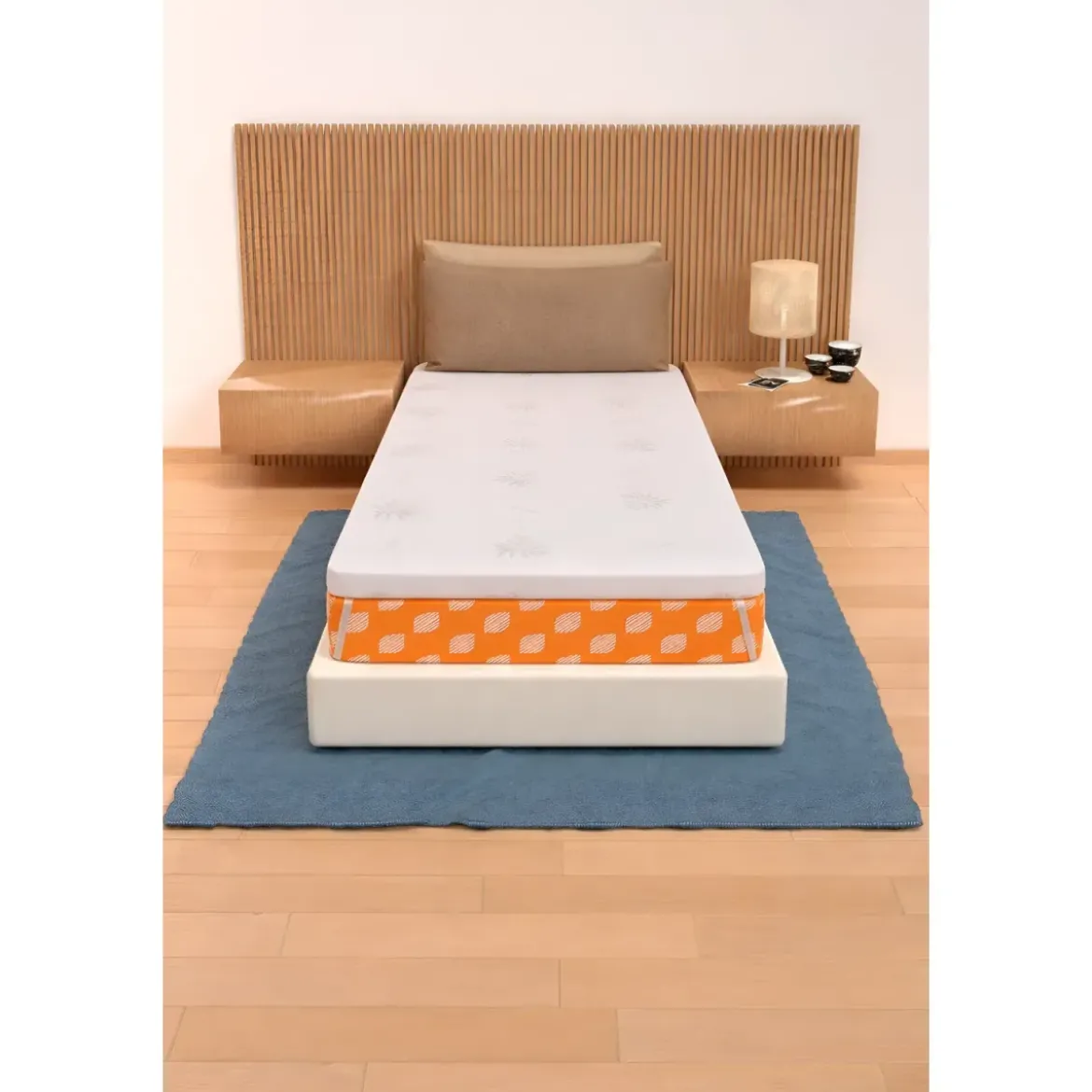 Topper Memory Foam Materasso Singolo 80x190 cm h5 Sfoderabile Aloe