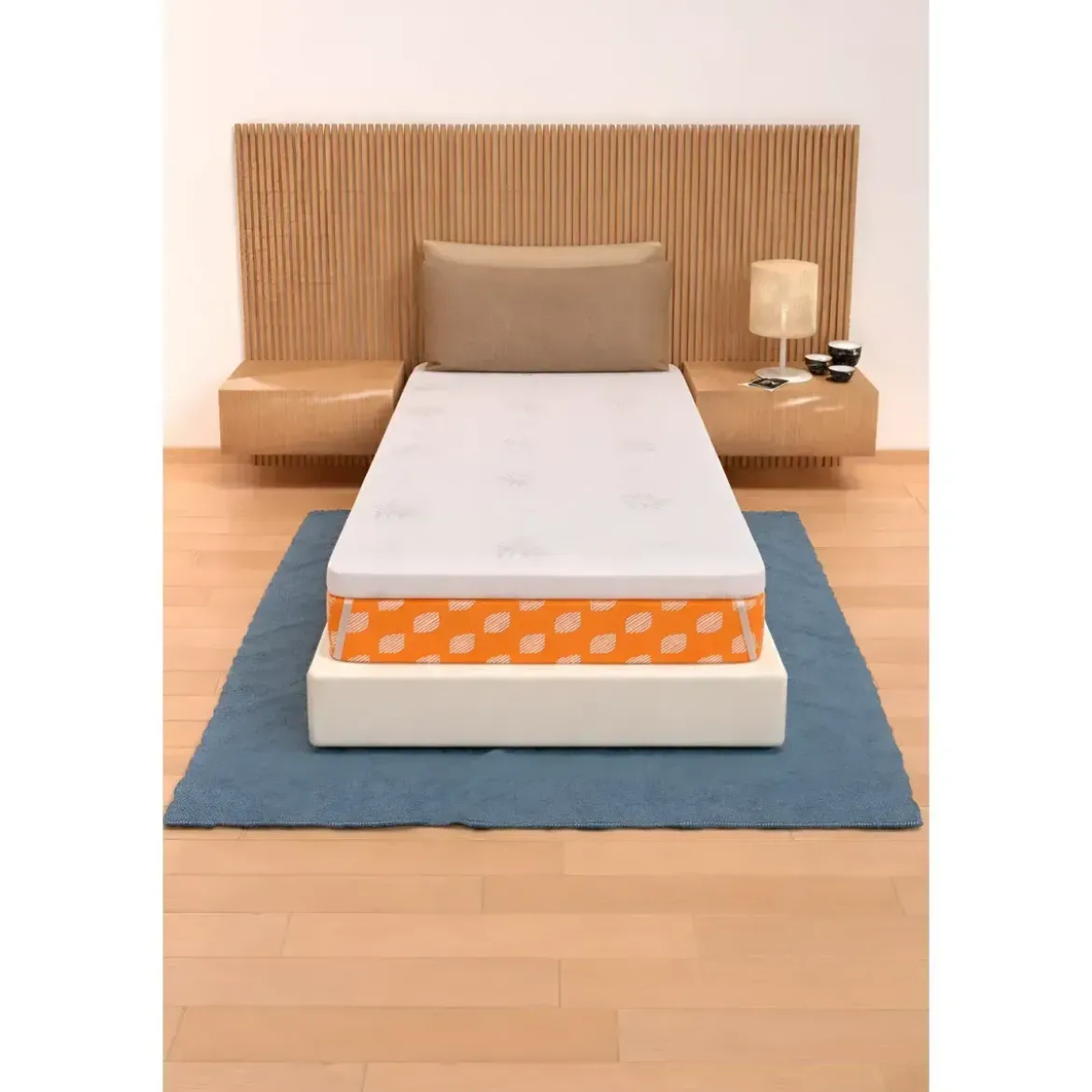 Topper Memory Foam Materasso Singolo 80x200 cm h5 Sfoderabile Aloe