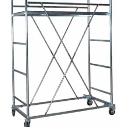 Trabattello Acciaio Zincato Ponteggio Piano con Botola Lavoro h 377cm