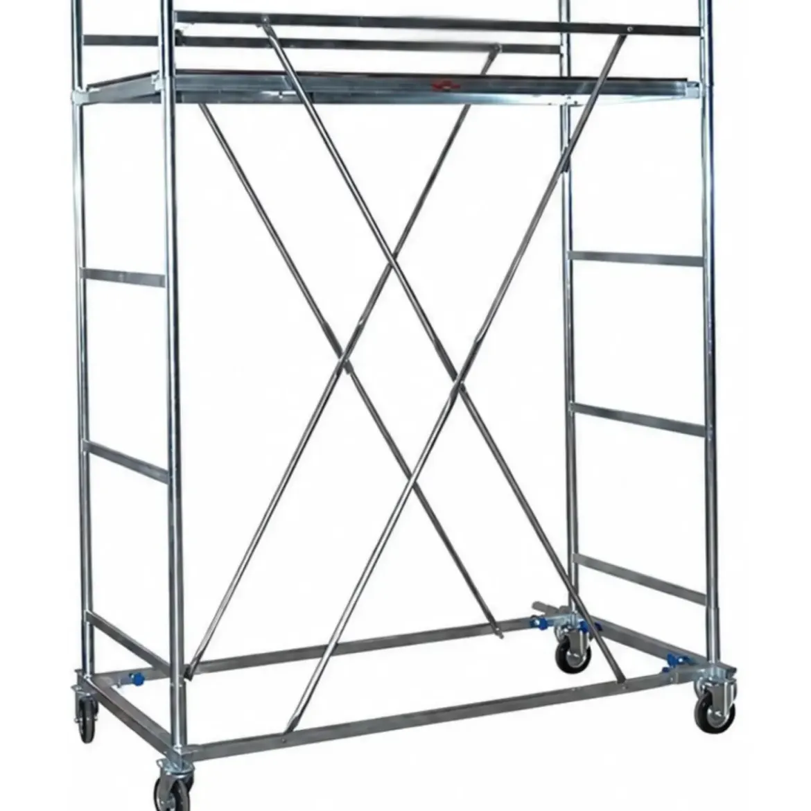 Trabattello Acciaio Zincato Ponteggio Piano con Botola Lavoro h 377cm