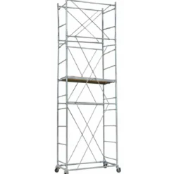 Trabattello Acciaio Zincato Ponteggio Botola Parapetto Lavoro h 547cm