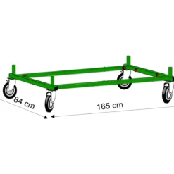 Trabattello Acciaio Zincato Ponteggio Piano con Botola Lavoro h 457cm