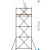Trabattello Ponteggio Acciaio Piano Parapetto Stabilizzatori 670 cm