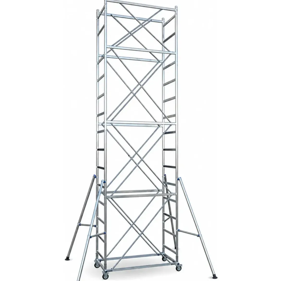 Trabattello Ponteggio Acciaio Piano Parapetto Stabilizzatori 670 cm