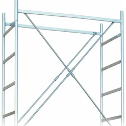 Trabattello Ponteggio Acciaio Piano Parapetto Stabilizzatori 670 cm