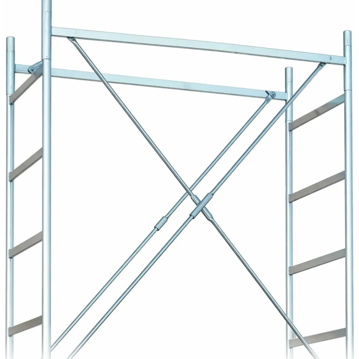 Trabattello Ponteggio Acciaio Piano Parapetto Stabilizzatori 670 cm