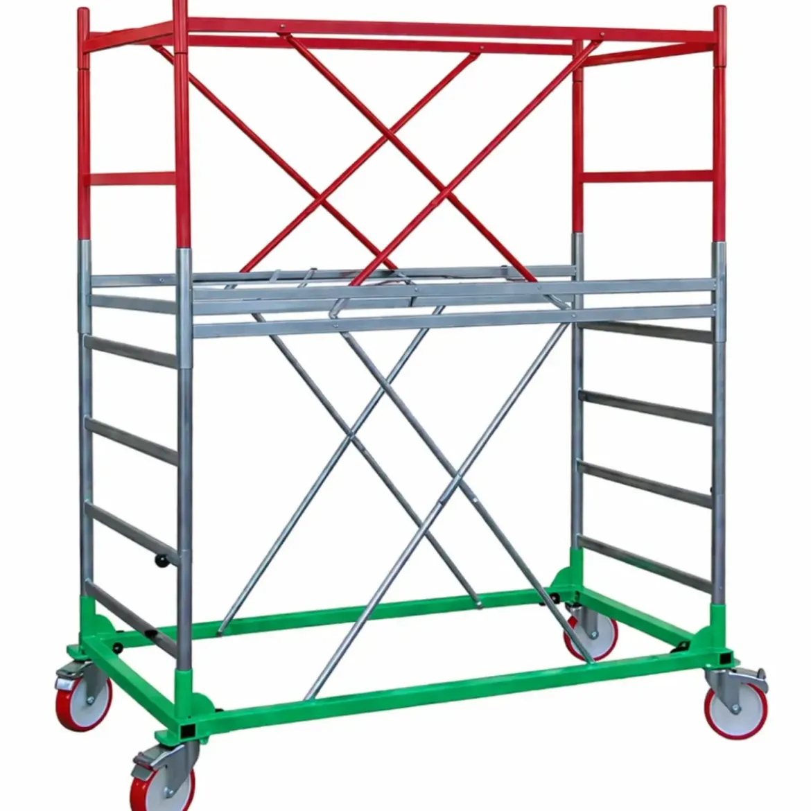 Trabattello Ponteggio Lavoro 350 cm Professionale con Piano Parapetto