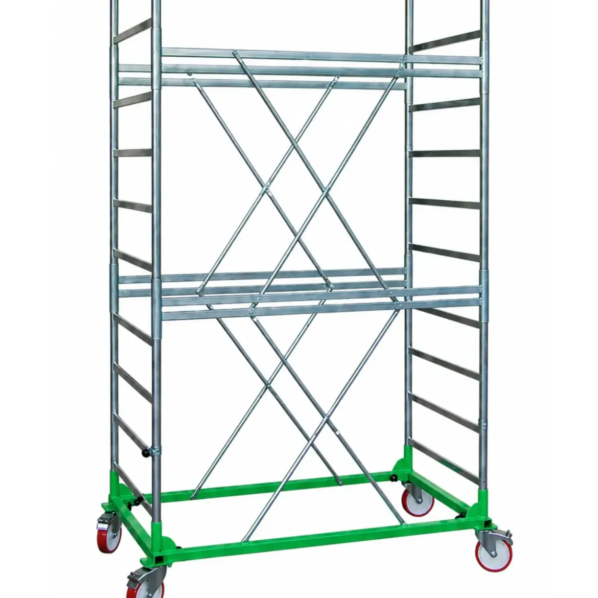 Trabattello Ponteggio Lavoro 470 cm Professionale con Piano Parapetto