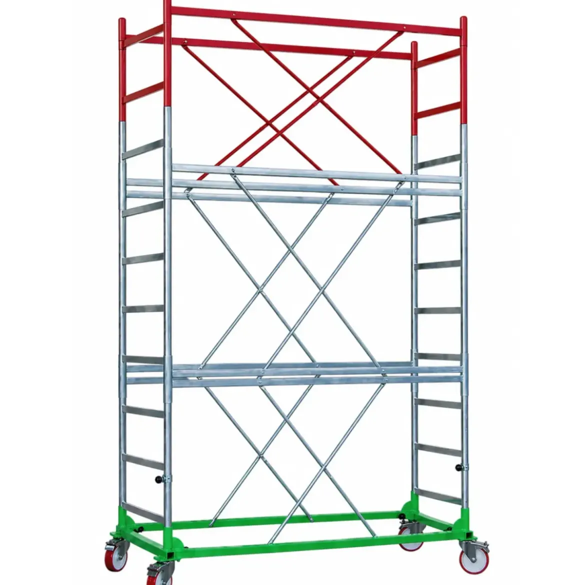 Trabattello Ponteggio Lavoro 470 cm Professionale con Piano Parapetto