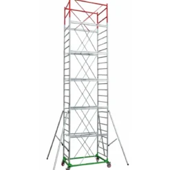 Trabattello Ponteggio Lavoro 830 cm Professionale con Piano Parapetto