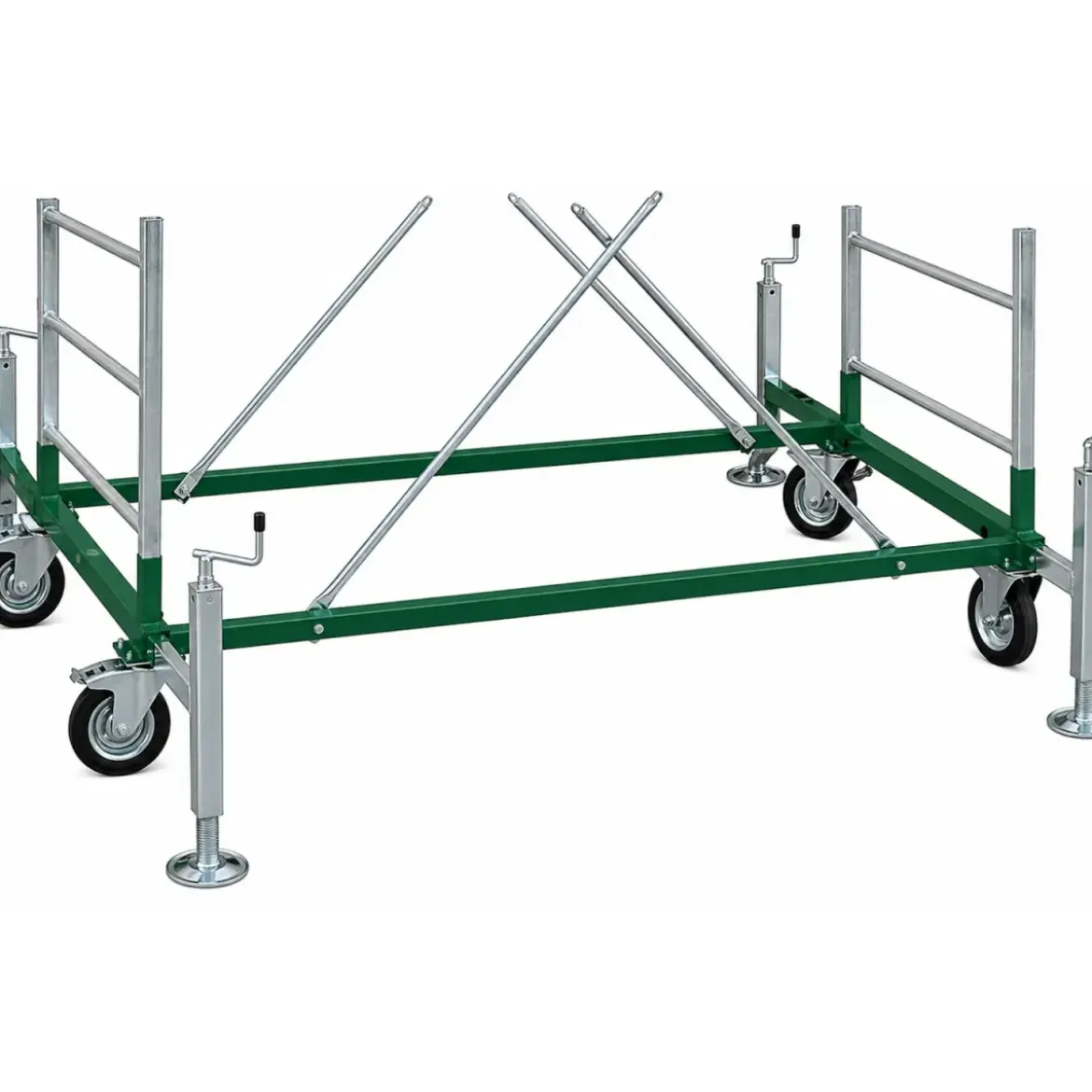 Trabattello Ponteggio Professionale h680 cm con Piano Parapetto Aste