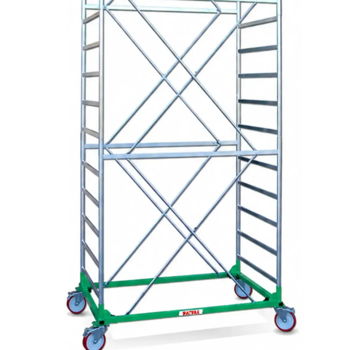 Trabattello Ponteggio Professionale h530 cm Piano con Botola Parapetto