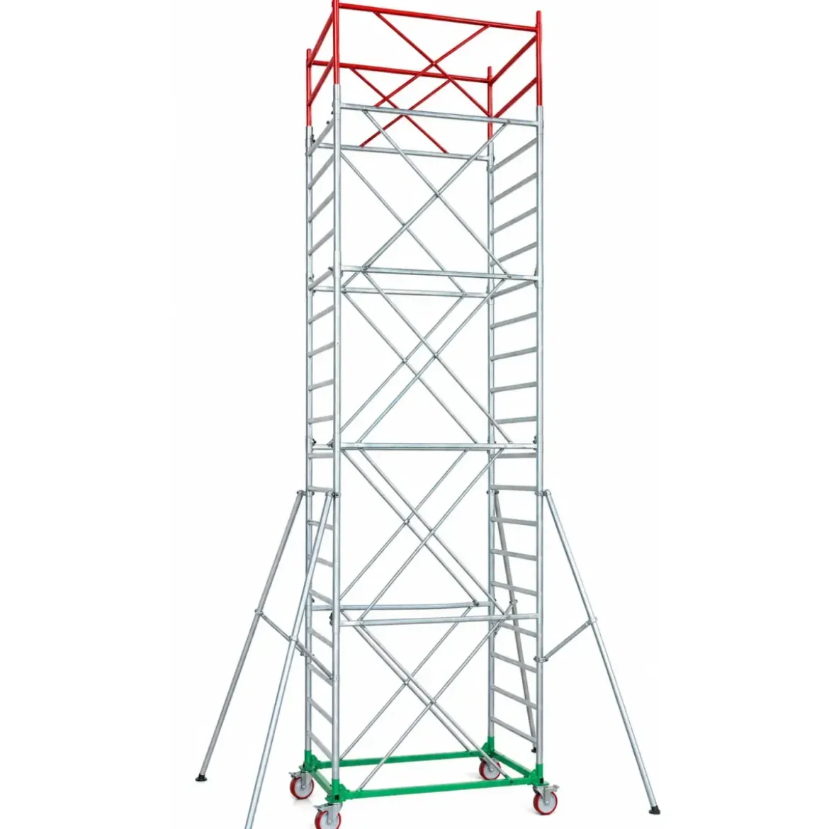 Trabattello Ponteggio Professionale h830 cm con Piano Parapetto Aste