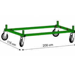 Trabattello Ponteggio Professionale h830 cm con Piano Parapetto Aste