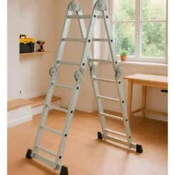 Trabattello Scala 4x3 Multifunzione Max 150kg Lavori Casa Ponteggio Bricolage