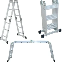 Trabattello Scala 4x3 Multifunzione Max 150kg Lavori Casa Ponteggio Bricolage