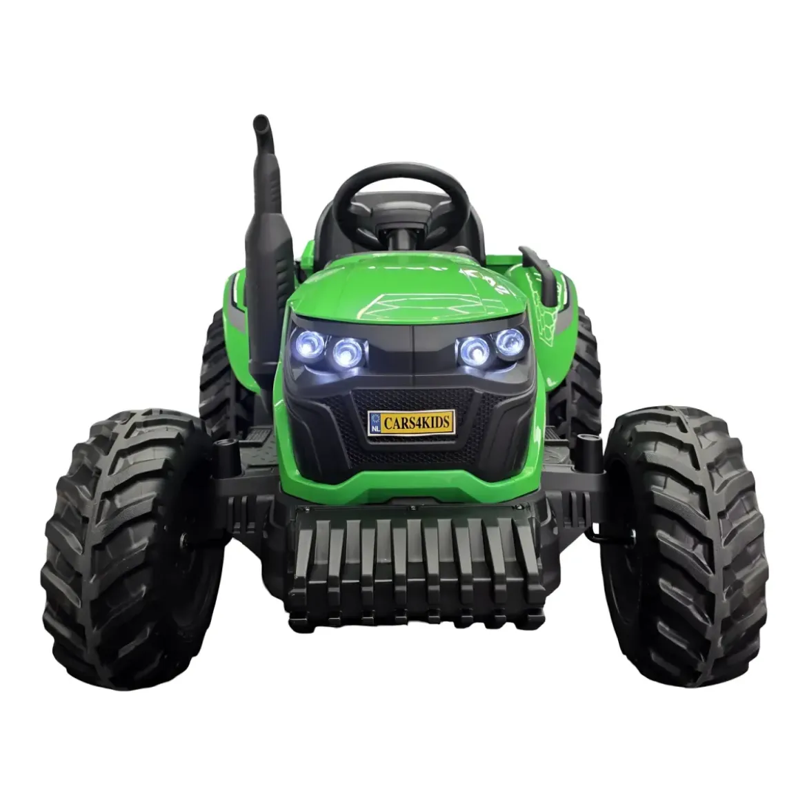 Trattore Elettrico per Bambini 24V con Rimorchio Ribaltabile Verde