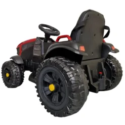 Trattore Elettrico per Bambini 12V Rosso con Rimorchio e Telecomando