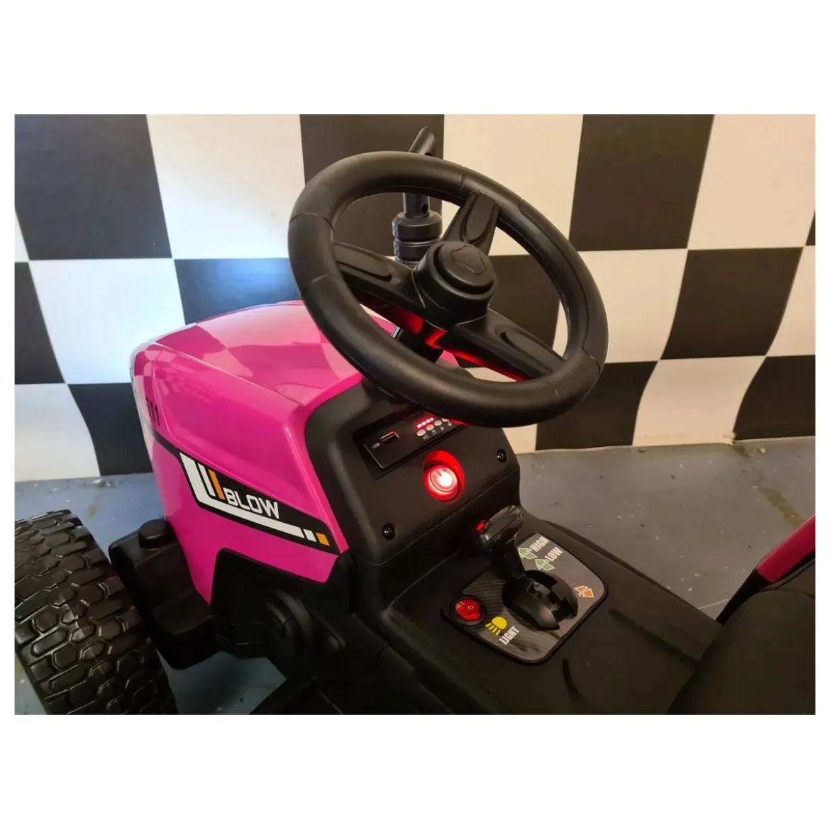 Trattore Macchina Elettrica per Bambina a Batteria 12V Rosa Telecomandata Bimbi