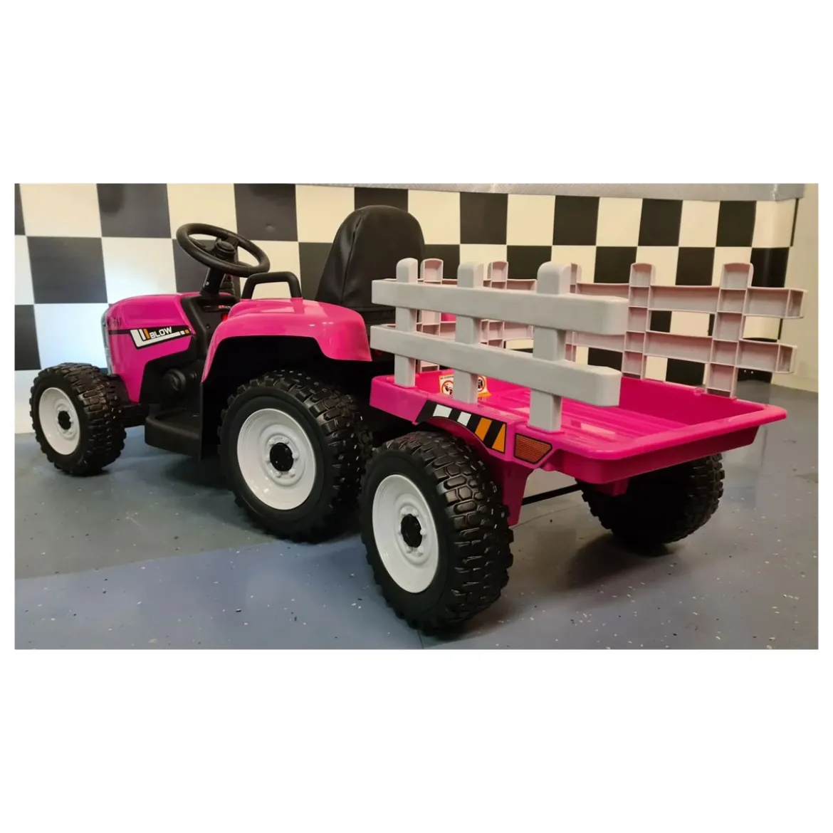 Trattore Macchina Elettrica per Bambina a Batteria 12V Rosa Telecomandata Bimbi