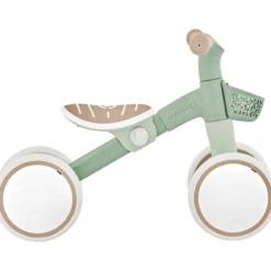 Triciclo Cavalcabile Verde Ergonomico Ecologico Cestino per Equilibrio