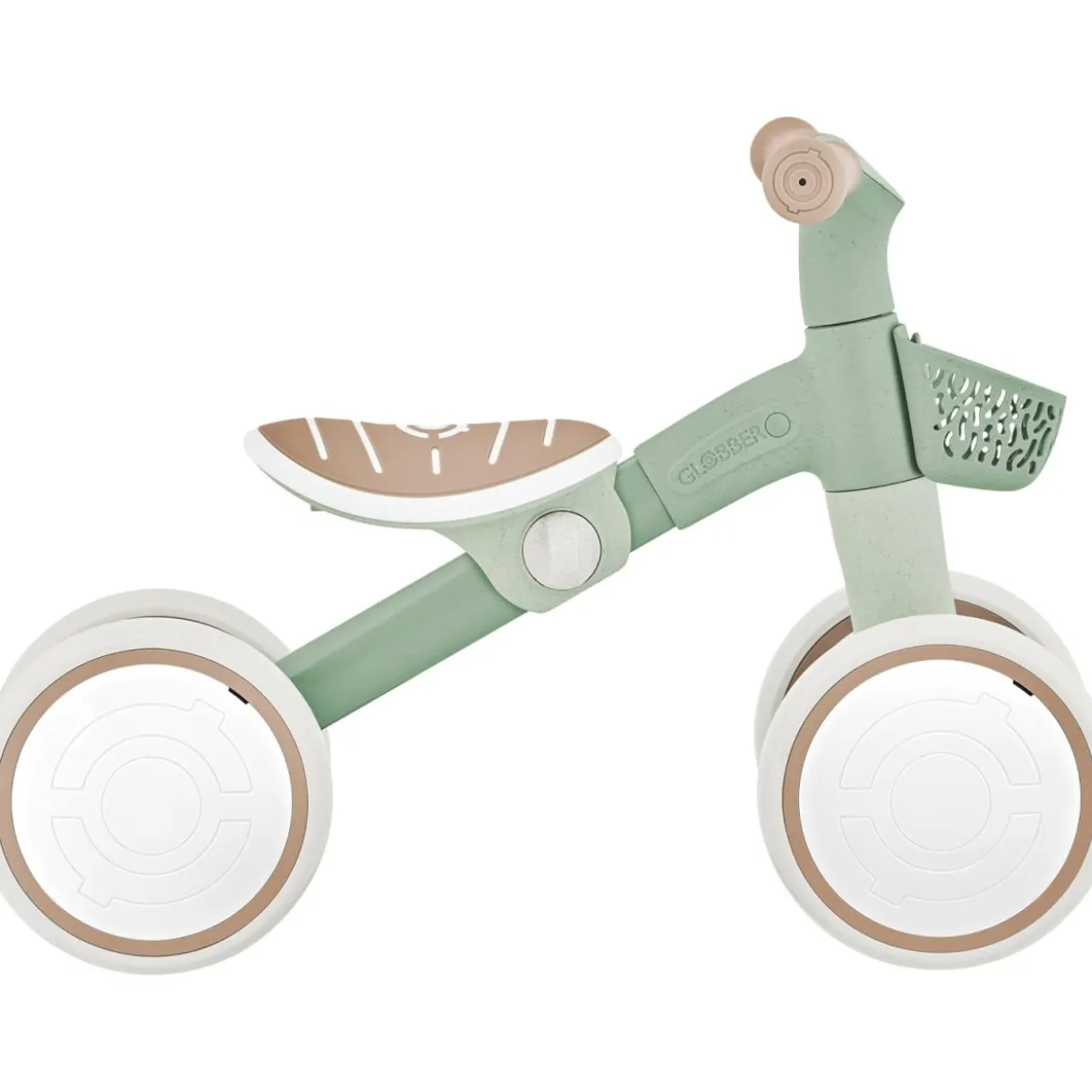 Triciclo Cavalcabile Verde Ergonomico Ecologico Cestino per Equilibrio