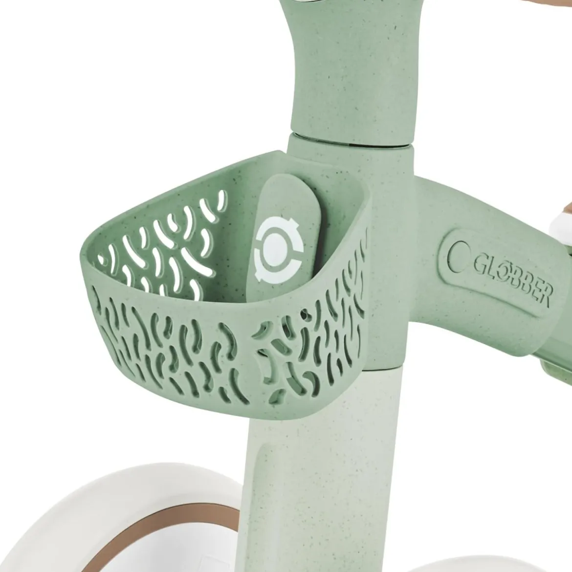 Triciclo Cavalcabile Verde Ergonomico Ecologico Cestino per Equilibrio