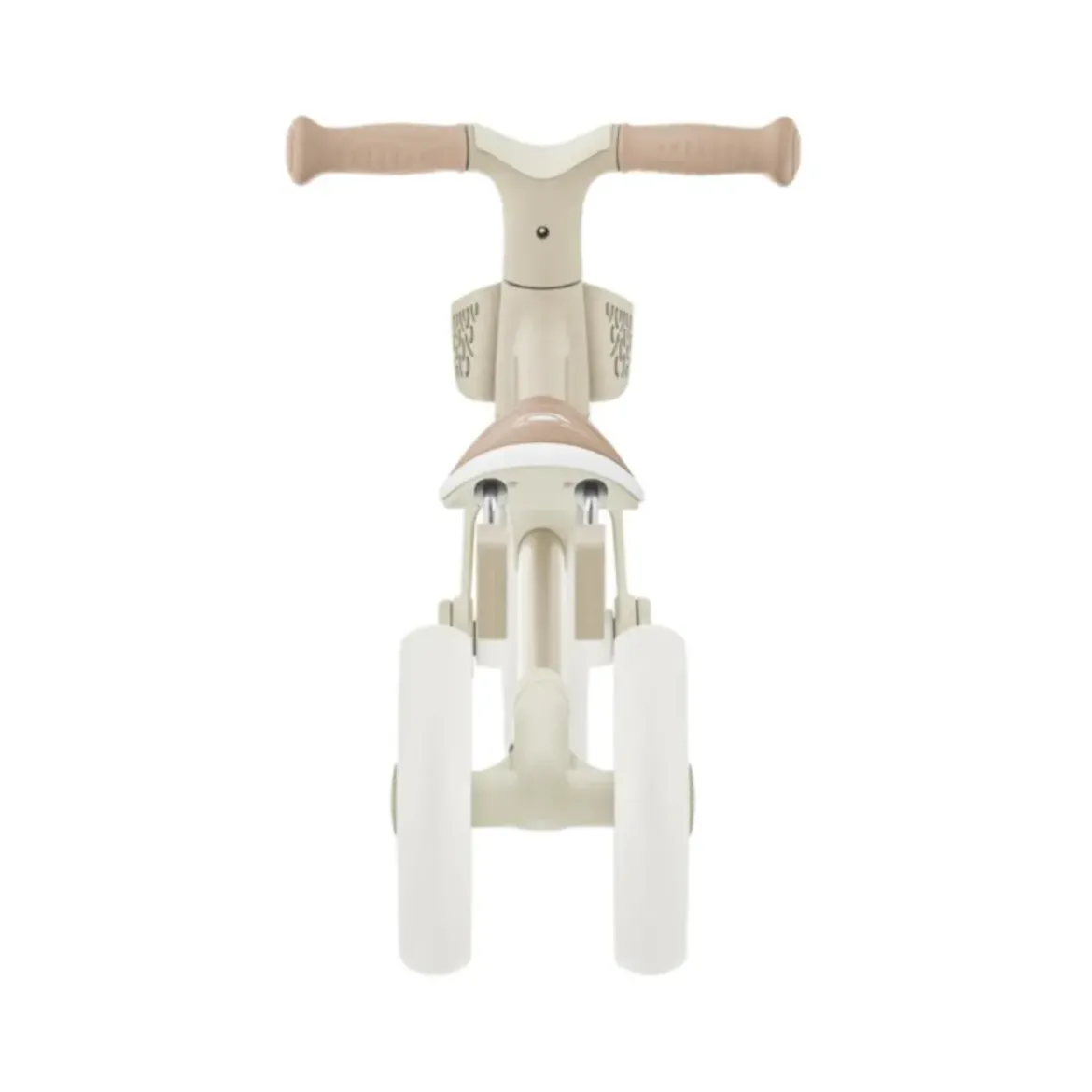 Triciclo Evolutivo Bambini 2 in 1 Beige Regolabile Pedali Rimovibili