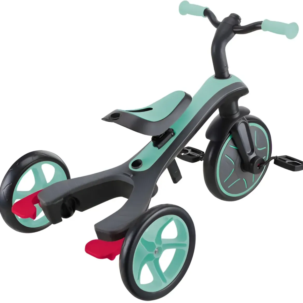 Triciclo Evolutivo 4 in 1 Maniglione Regolabile Balance Bike Verde Menta