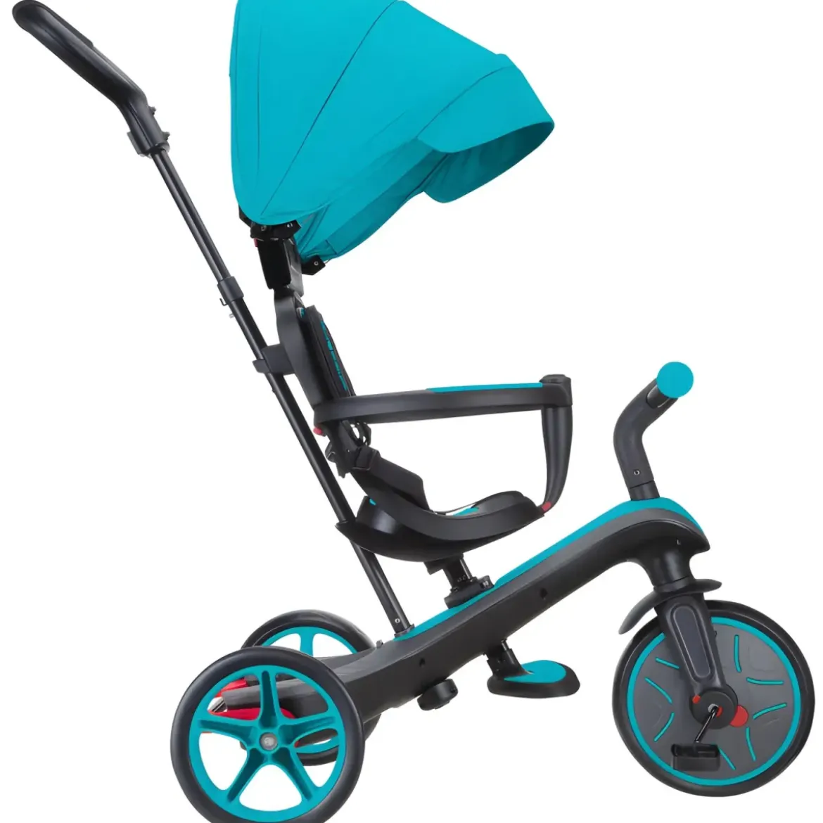 Triciclo Evolutivo 4 in 1 Maniglione Regolabile Balance Bike Verde Acqua