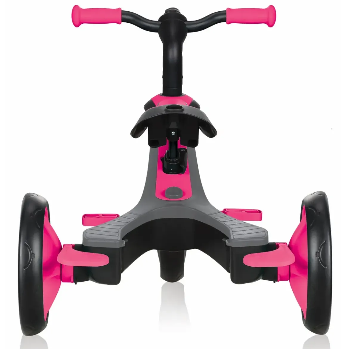 Triciclo Evolutivo per Bambini 4 in 1 Nero Rosa Neon Regolabile