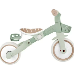 Triciclo Evolutivo per Bambini 3 in 1 Verde Salvia Regolabile Ecologico