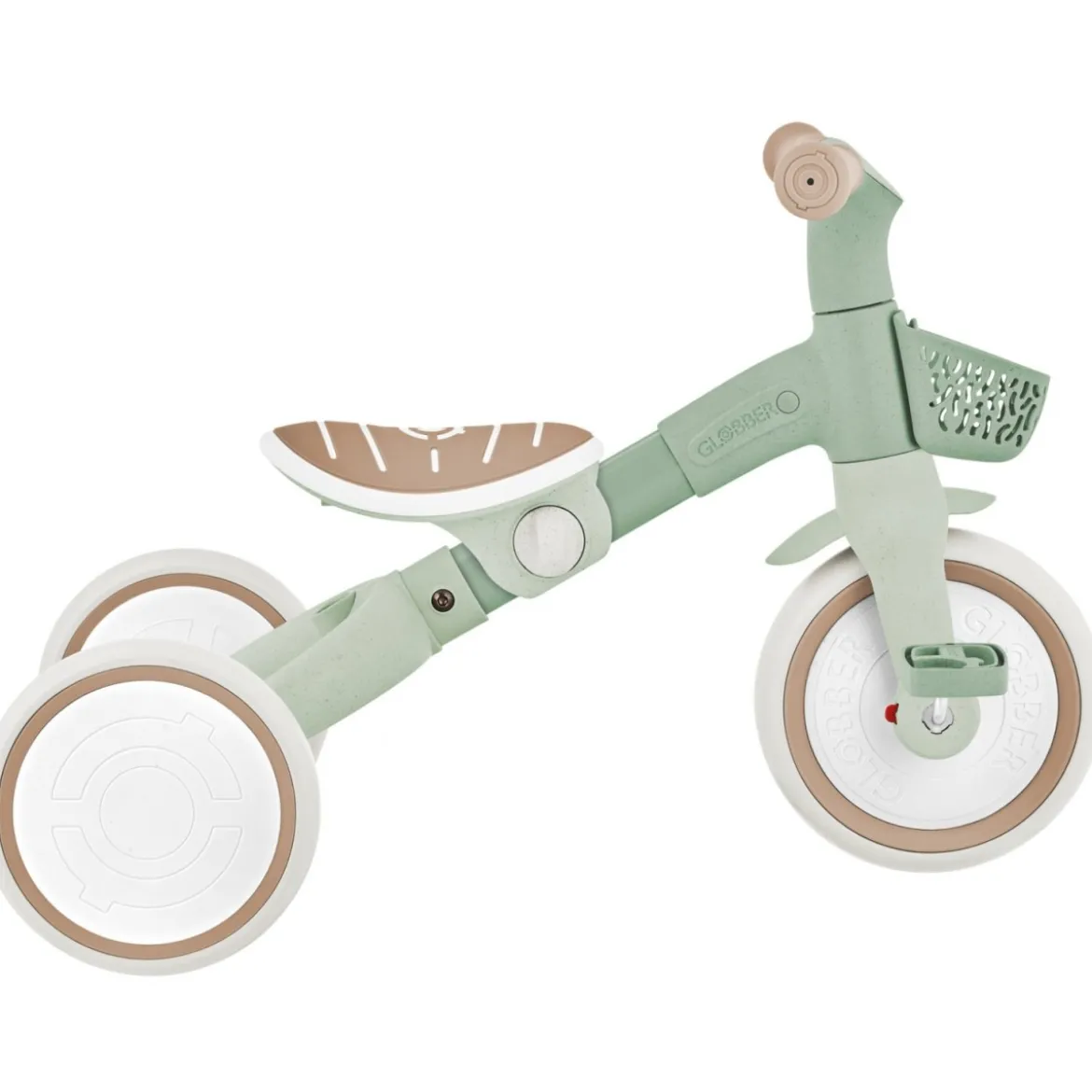 Triciclo Evolutivo per Bambini 3 in 1 Verde Salvia Regolabile Ecologico