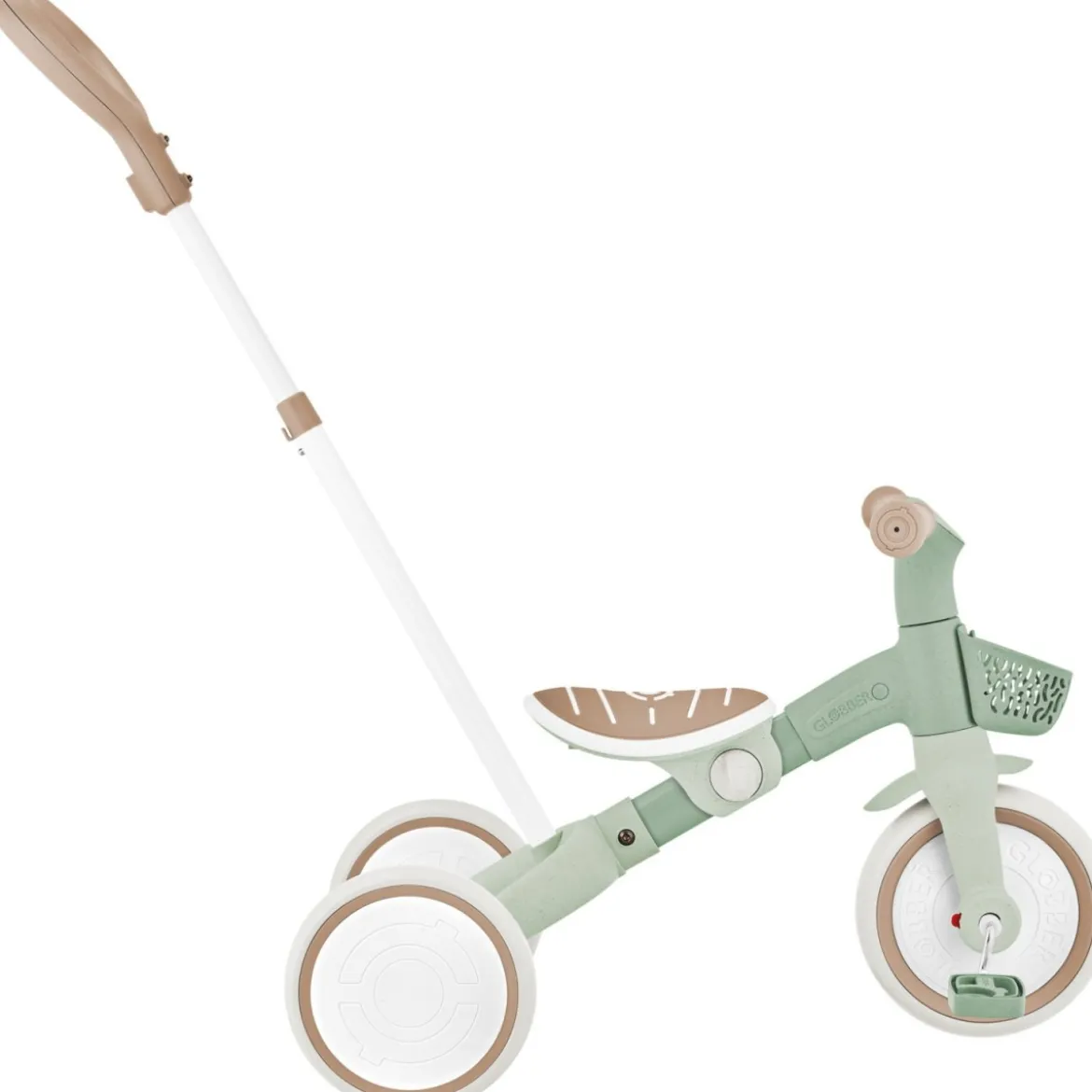 Triciclo Evolutivo per Bambini 3 in 1 Verde Salvia Regolabile Ecologico