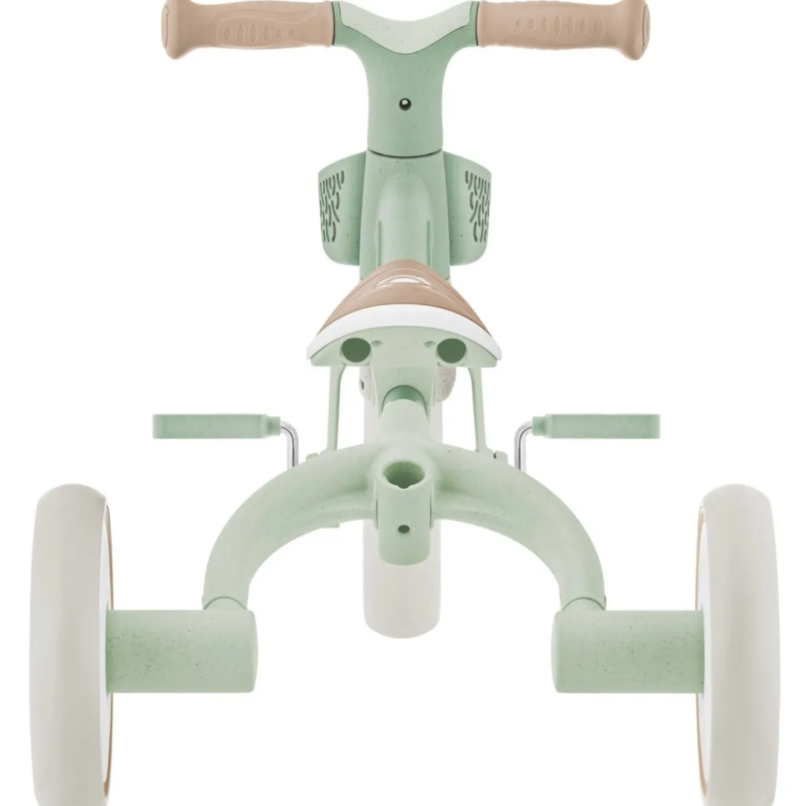 Triciclo Evolutivo per Bambini 3 in 1 Verde Salvia Regolabile Ecologico