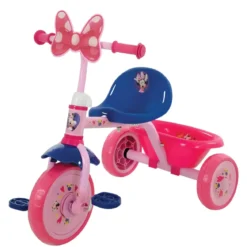 Triciclo per Bambini con Maniglia Regolabile Minnie Disney Ruote EVA