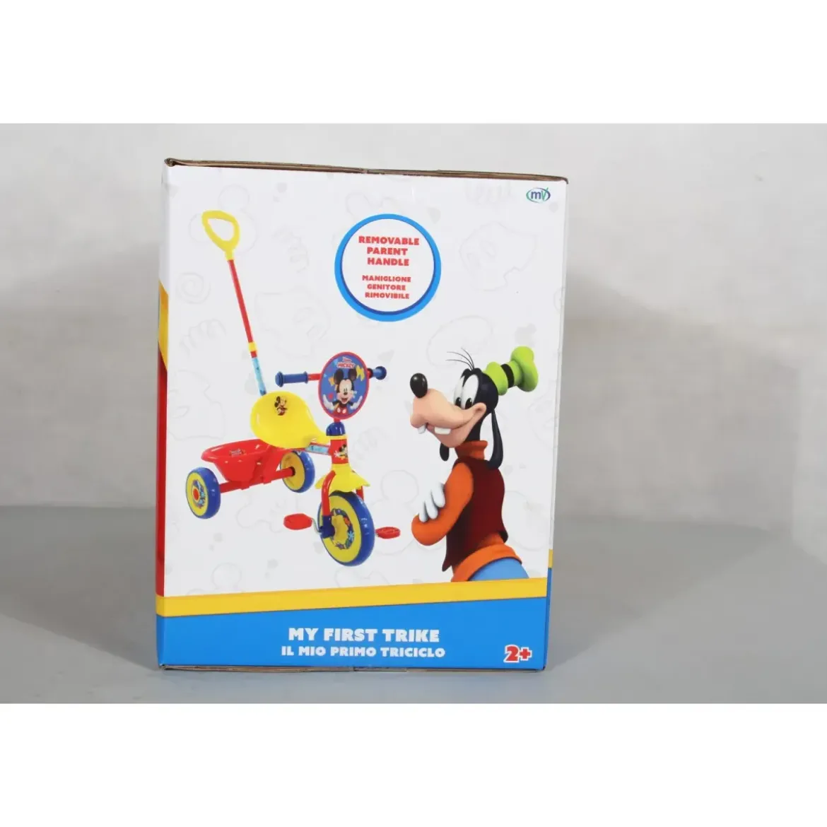 Triciclo per Bambini Maniglia Regolabile Topolino Disney Ruote EVA