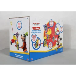 Triciclo per Bambini Maniglia Regolabile Topolino Disney Ruote EVA
