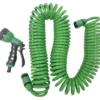Tubo a Spirale 7,5 m con Pistola Multifunzione 7 Getti per Irrigazione