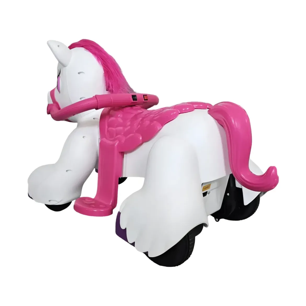 Unicorno Elettrico Cavalcabile 12V per Bambini con Luci e Suoni