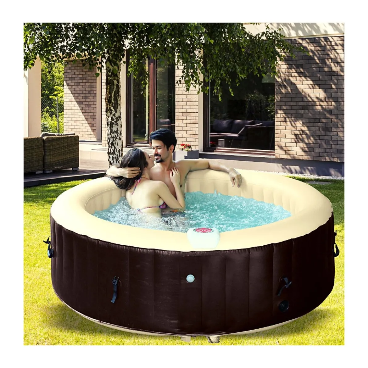 Vasca Idromassaggio Gonfiabile 6 Posti Riscaldata Piscina Spa Pompa da Esterno