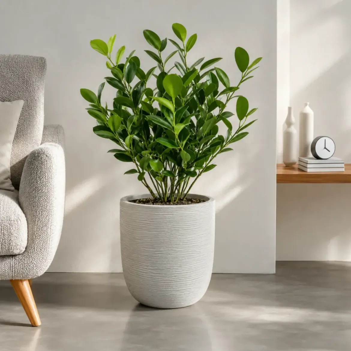 Vaso in Resina Bianco 35x34 Resistente Raggi UV Materiale Riciclabile
